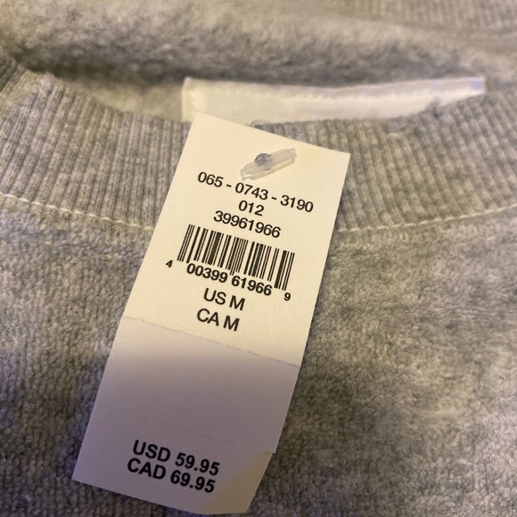 Aerie Gray Off-the-Shoulder Sweater with Green Accents - Picture 6 of 7